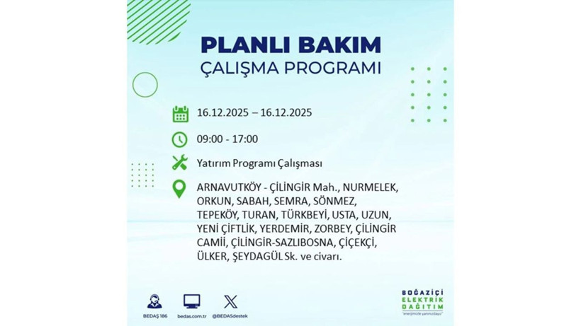İstanbul'da dev elektrik kesintisi! 16 Aralık 2025 İstanbul'da elektrikler ne zaman gelecek, İstanbul'da 16 Aralık tarihinde hangi ilçelerde elektrik kesintileri olacak? - Fotoğraf: 7