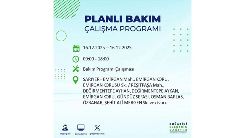İstanbul'da dev elektrik kesintisi! 16 Aralık 2025 İstanbul'da elektrikler ne zaman gelecek, İstanbul'da 16 Aralık tarihinde hangi ilçelerde elektrik kesintileri olacak? - Fotoğraf: 28