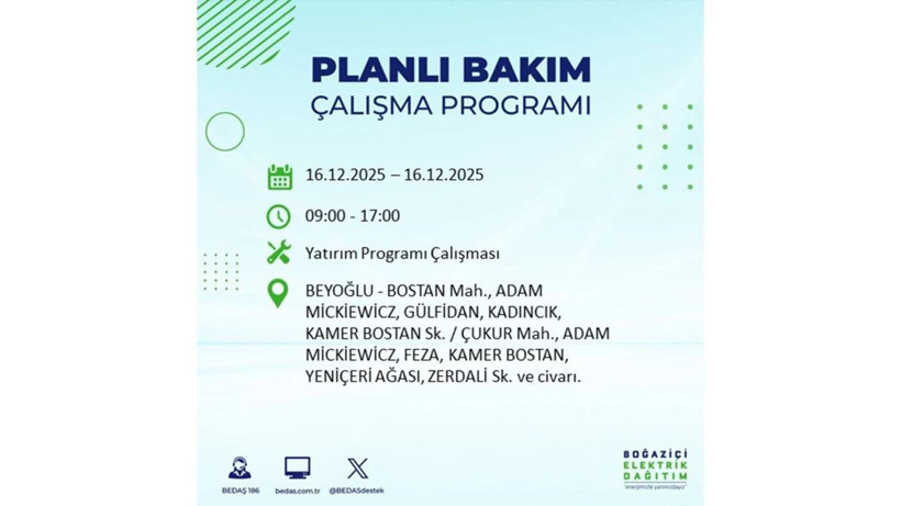 İstanbul'da dev elektrik kesintisi! 16 Aralık 2025 İstanbul'da elektrikler ne zaman gelecek, İstanbul'da 16 Aralık tarihinde hangi ilçelerde elektrik kesintileri olacak? - Fotoğraf: 57