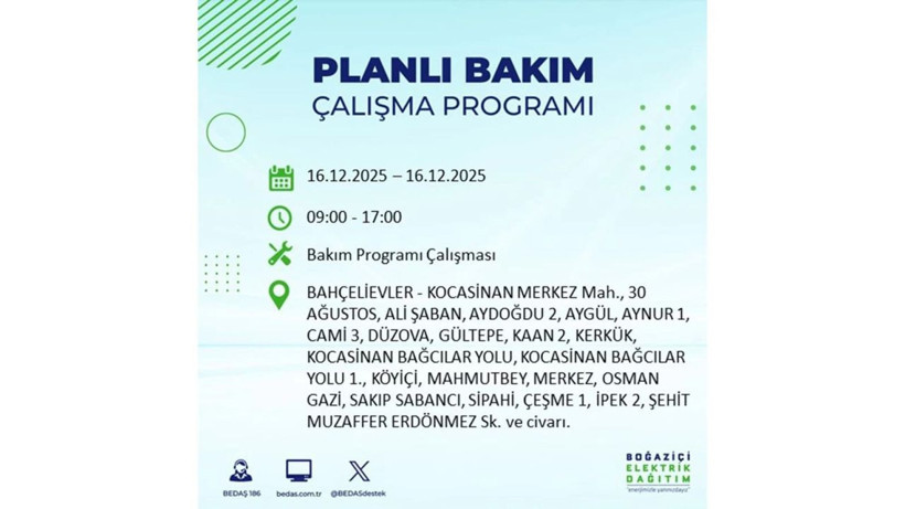 İstanbul'da dev elektrik kesintisi! 16 Aralık 2025 İstanbul'da elektrikler ne zaman gelecek, İstanbul'da 16 Aralık tarihinde hangi ilçelerde elektrik kesintileri olacak? - Fotoğraf: 68
