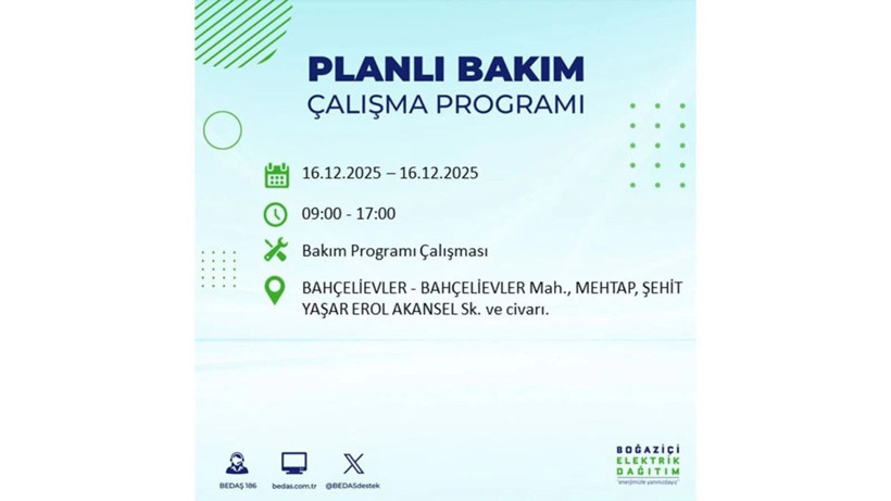 İstanbul'da dev elektrik kesintisi! 16 Aralık 2025 İstanbul'da elektrikler ne zaman gelecek, İstanbul'da 16 Aralık tarihinde hangi ilçelerde elektrik kesintileri olacak? - Fotoğraf: 69