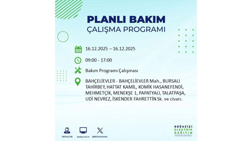 İstanbul'da dev elektrik kesintisi! 16 Aralık 2025 İstanbul'da elektrikler ne zaman gelecek, İstanbul'da 16 Aralık tarihinde hangi ilçelerde elektrik kesintileri olacak? - Fotoğraf: 72