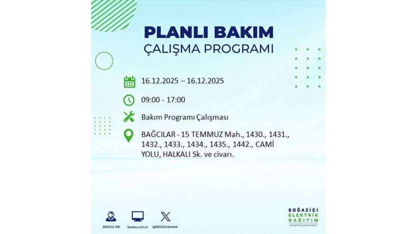 İstanbul'da dev elektrik kesintisi! 16 Aralık 2025 İstanbul'da elektrikler ne zaman gelecek, İstanbul'da 16 Aralık tarihinde hangi ilçelerde elektrik kesintileri olacak? - Fotoğraf: 76