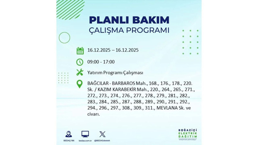 İstanbul'da dev elektrik kesintisi! 16 Aralık 2025 İstanbul'da elektrikler ne zaman gelecek, İstanbul'da 16 Aralık tarihinde hangi ilçelerde elektrik kesintileri olacak? - Fotoğraf: 82