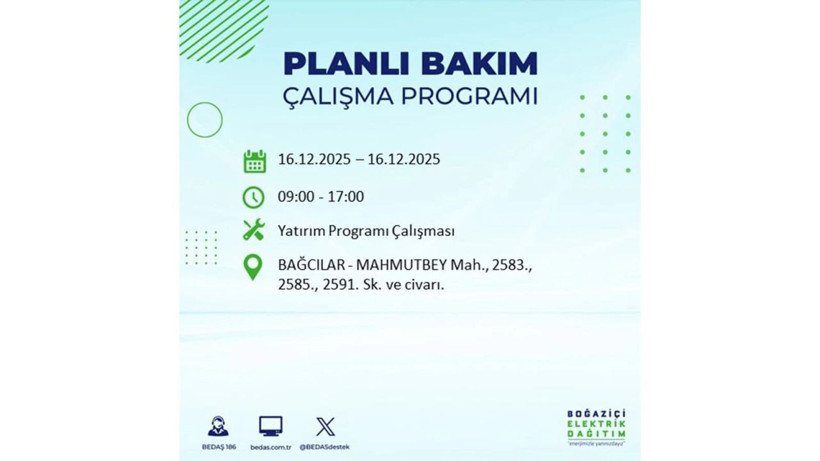 İstanbul'da dev elektrik kesintisi! 16 Aralık 2025 İstanbul'da elektrikler ne zaman gelecek, İstanbul'da 16 Aralık tarihinde hangi ilçelerde elektrik kesintileri olacak? - Fotoğraf: 84
