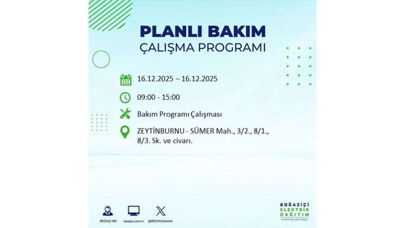İstanbul'da dev elektrik kesintisi! 16 Aralık 2025 İstanbul'da elektrikler ne zaman gelecek, İstanbul'da 16 Aralık tarihinde hangi ilçelerde elektrik kesintileri olacak? - Fotoğraf: 85