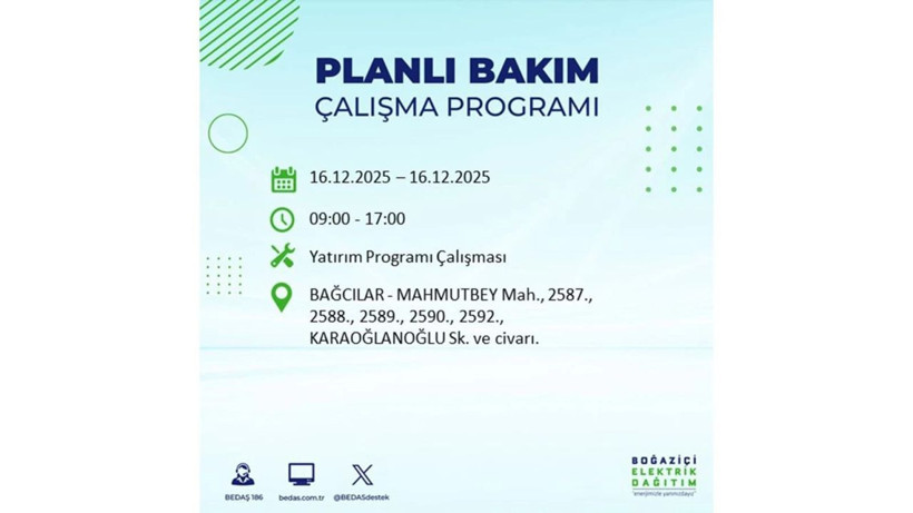 İstanbul'da dev elektrik kesintisi! 16 Aralık 2025 İstanbul'da elektrikler ne zaman gelecek, İstanbul'da 16 Aralık tarihinde hangi ilçelerde elektrik kesintileri olacak? - Fotoğraf: 89
