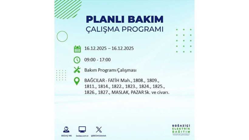 İstanbul'da dev elektrik kesintisi! 16 Aralık 2025 İstanbul'da elektrikler ne zaman gelecek, İstanbul'da 16 Aralık tarihinde hangi ilçelerde elektrik kesintileri olacak? - Fotoğraf: 94