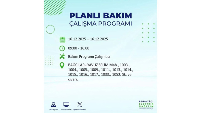 İstanbul'da dev elektrik kesintisi! 16 Aralık 2025 İstanbul'da elektrikler ne zaman gelecek, İstanbul'da 16 Aralık tarihinde hangi ilçelerde elektrik kesintileri olacak? - Fotoğraf: 95