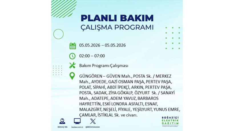 İstanbul’da 5 Mayıs’ta elektrik kesintisi: Hangi ilçelerde, saat kaça kadar? - Fotoğraf: 17