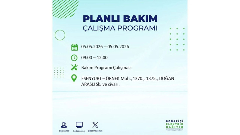 İstanbul’da 5 Mayıs’ta elektrik kesintisi: Hangi ilçelerde, saat kaça kadar? - Fotoğraf: 31