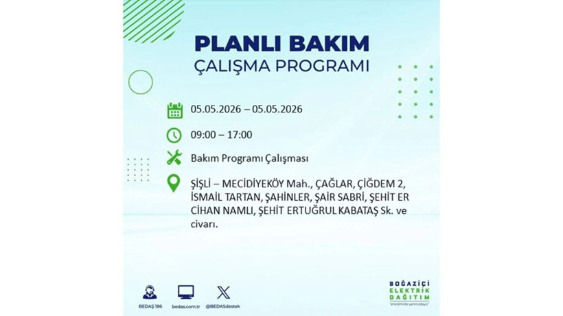 İstanbul’da 5 Mayıs’ta elektrik kesintisi: Hangi ilçelerde, saat kaça kadar? - Fotoğraf: 4