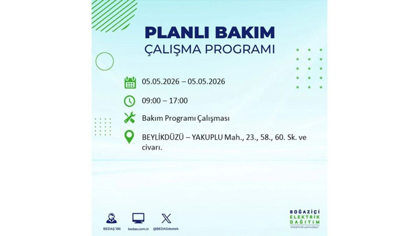 İstanbul’da 5 Mayıs’ta elektrik kesintisi: Hangi ilçelerde, saat kaça kadar? - Fotoğraf: 44