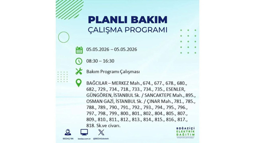 İstanbul’da 5 Mayıs’ta elektrik kesintisi: Hangi ilçelerde, saat kaça kadar? - Fotoğraf: 48