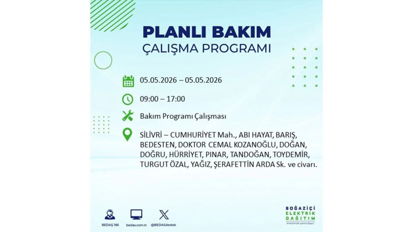 İstanbul’da 5 Mayıs’ta elektrik kesintisi: Hangi ilçelerde, saat kaça kadar? - Fotoğraf: 7