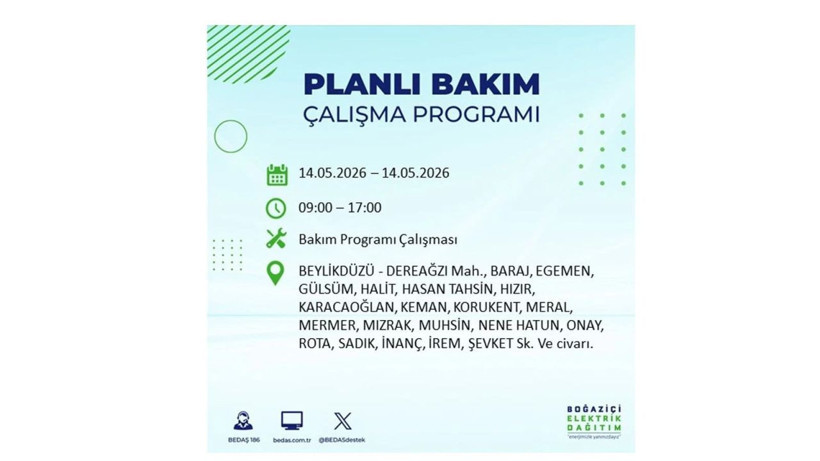 İstanbul’da 14 Mayıs’ta elektrik kesintisi: Saat saat kesinti detayları - Fotoğraf: 14