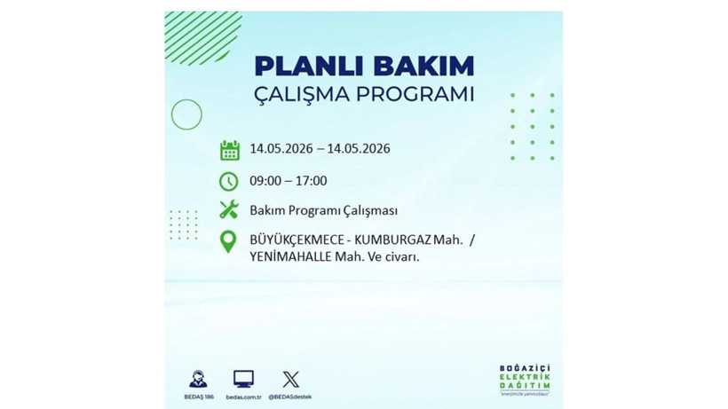 İstanbul’da 14 Mayıs’ta elektrik kesintisi: Saat saat kesinti detayları - Fotoğraf: 16