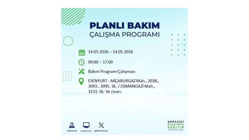 İstanbul’da 14 Mayıs’ta elektrik kesintisi: Saat saat kesinti detayları - Fotoğraf: 19