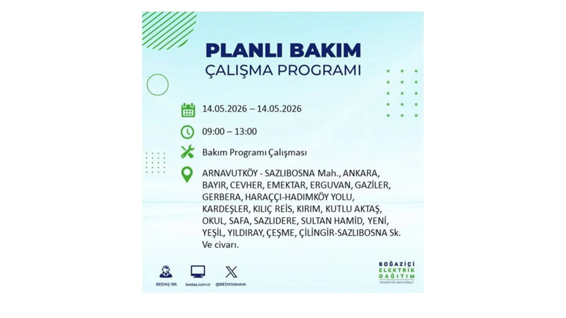 İstanbul’da 14 Mayıs’ta elektrik kesintisi: Saat saat kesinti detayları - Fotoğraf: 2