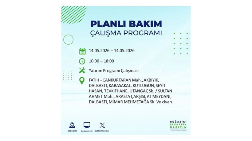 İstanbul’da 14 Mayıs’ta elektrik kesintisi: Saat saat kesinti detayları - Fotoğraf: 25