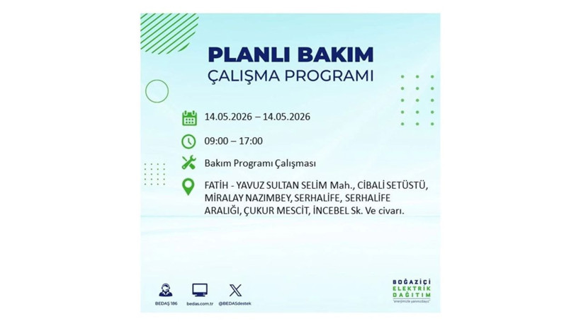 İstanbul’da 14 Mayıs’ta elektrik kesintisi: Saat saat kesinti detayları - Fotoğraf: 26