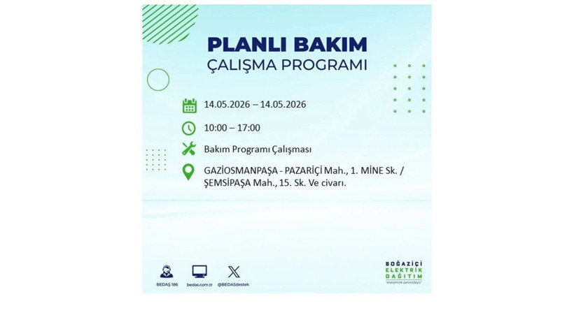 İstanbul’da 14 Mayıs’ta elektrik kesintisi: Saat saat kesinti detayları - Fotoğraf: 29
