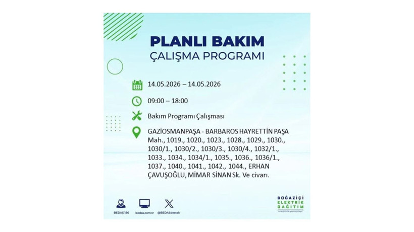 İstanbul’da 14 Mayıs’ta elektrik kesintisi: Saat saat kesinti detayları - Fotoğraf: 30
