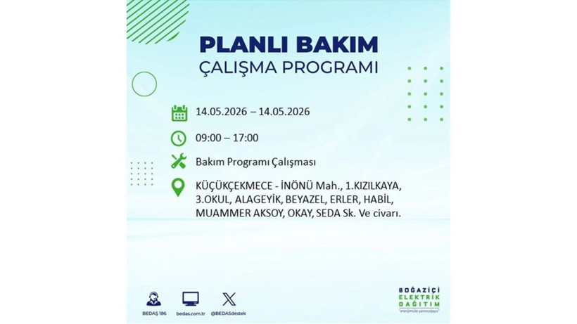 İstanbul’da 14 Mayıs’ta elektrik kesintisi: Saat saat kesinti detayları - Fotoğraf: 33