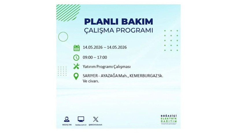 İstanbul’da 14 Mayıs’ta elektrik kesintisi: Saat saat kesinti detayları - Fotoğraf: 39