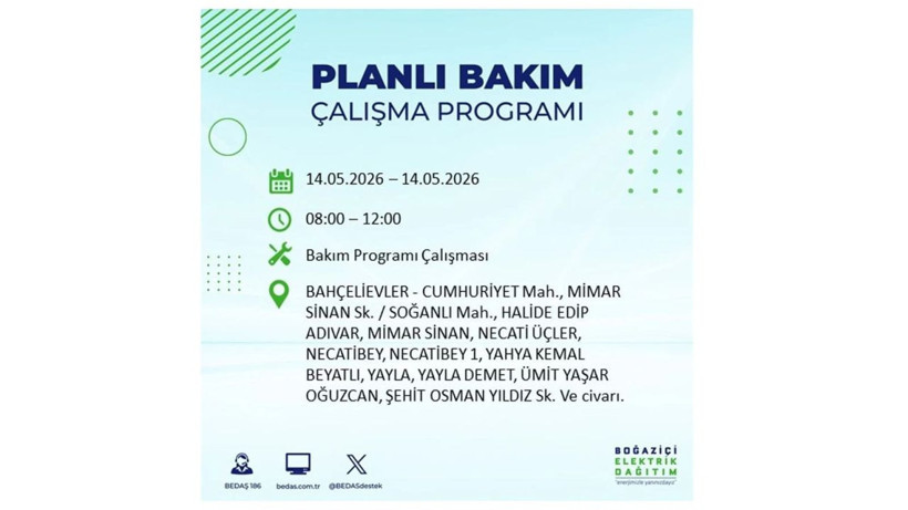İstanbul’da 14 Mayıs’ta elektrik kesintisi: Saat saat kesinti detayları - Fotoğraf: 5