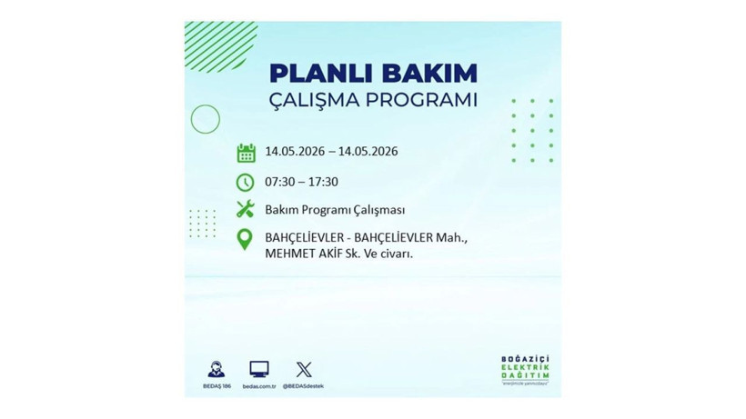 İstanbul’da 14 Mayıs’ta elektrik kesintisi: Saat saat kesinti detayları - Fotoğraf: 9