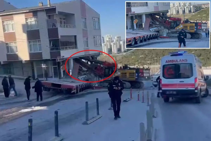 Başakşehir’de kontrolden çıkan TIR dehşet saçtı: Yokuştan kayan araç otomobilleri biçti, binaya çarptı! - Fotoğraf: 1