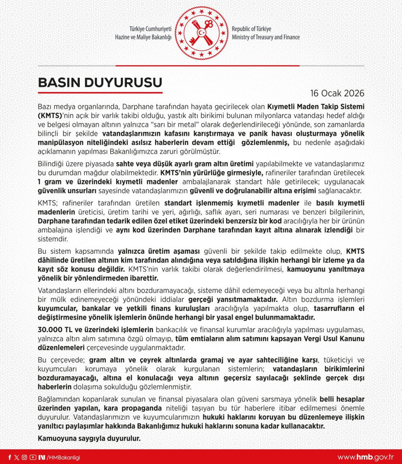 30 bin TL'lik limit korkusu! Bakanlıktan altın hakkında kara propaganda yapanlara net yanıt - Fotoğraf: 5