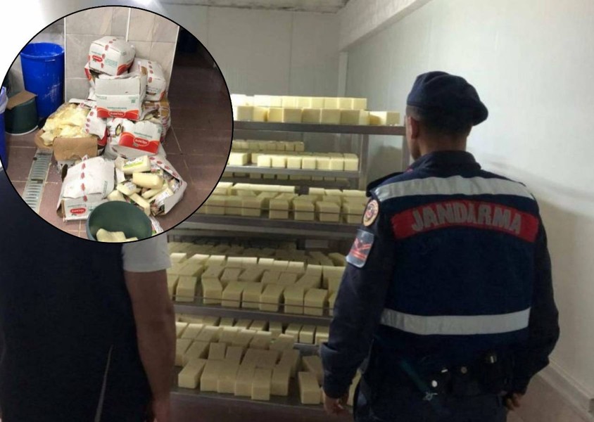 Kaşar peynirinin içinden eldiven çıktı! Tam 5 ton hileli ürünü piyasaya süreceklerdi...