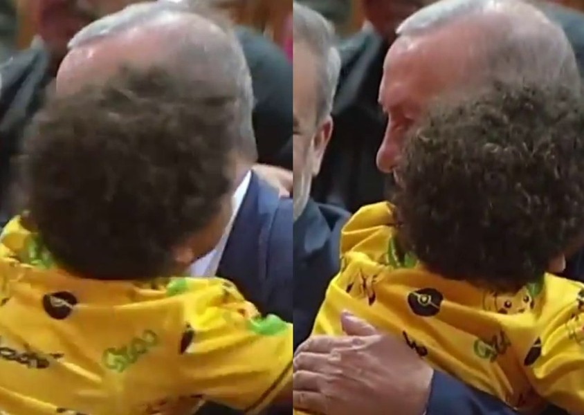 Erdoğan'dan KKTC’de duygulandıran anlar! Minik çocuğa sarıldığı anlar kamerada