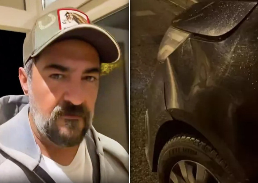Ünlü oyunu Celil Nalçakan trafik kazası geçirdi! Görüntüleri kendi paylaştı...