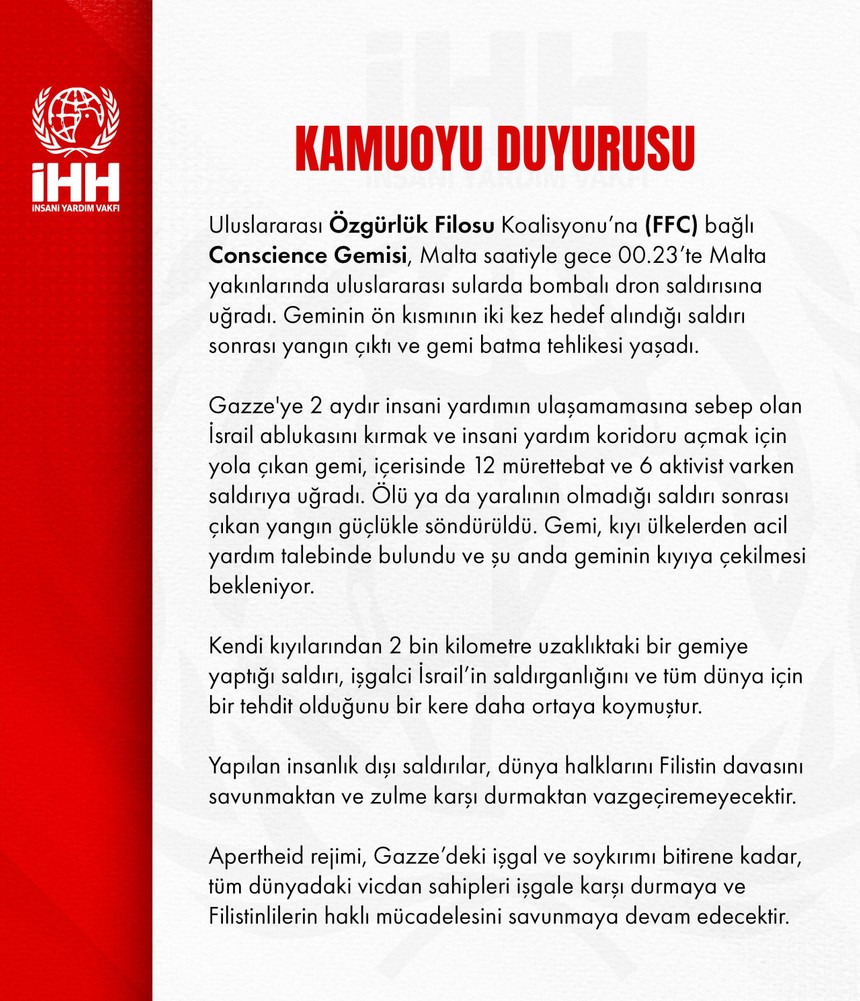 İçinde Türkler de var! İsrail, Özgürlük Filosu Koalisyonu gemisine saldırdı Dışişleri harekete geçti - Resim : 3