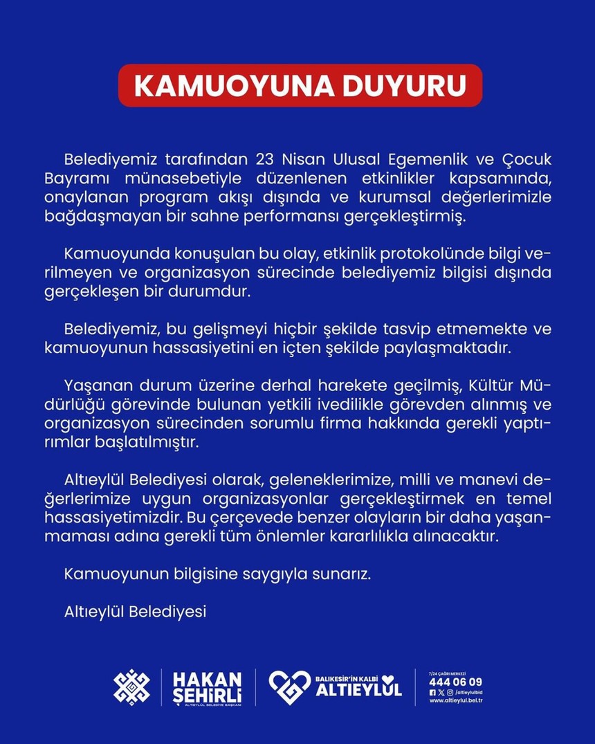 Balıkesir’de 23 Nisan skandalı! CHP’li belediyenin etkinliğinde direk dansı tepki çekti! Valilik o görüntüler için müfettiş istedi - Resim : 2