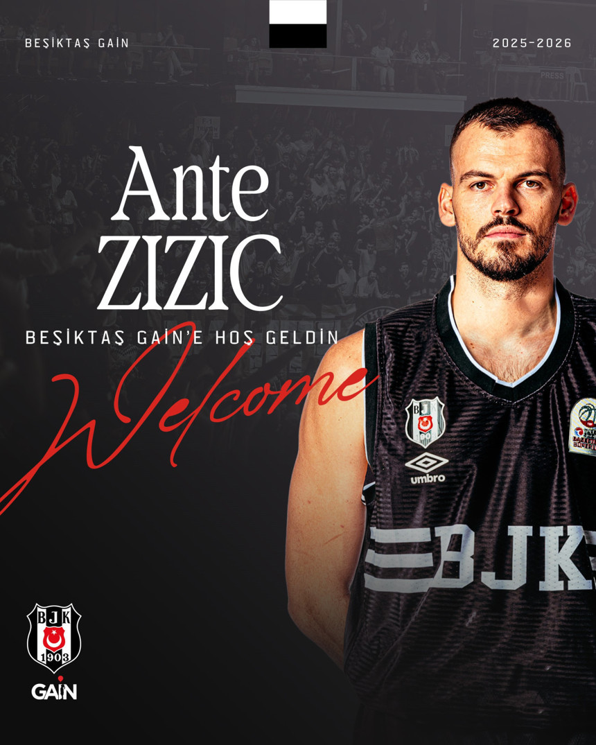 Beşiktaş GAİN, Ante Zizix'i resmen açıkladı! Kartal'da hedef EuroCup şampiyonluğu