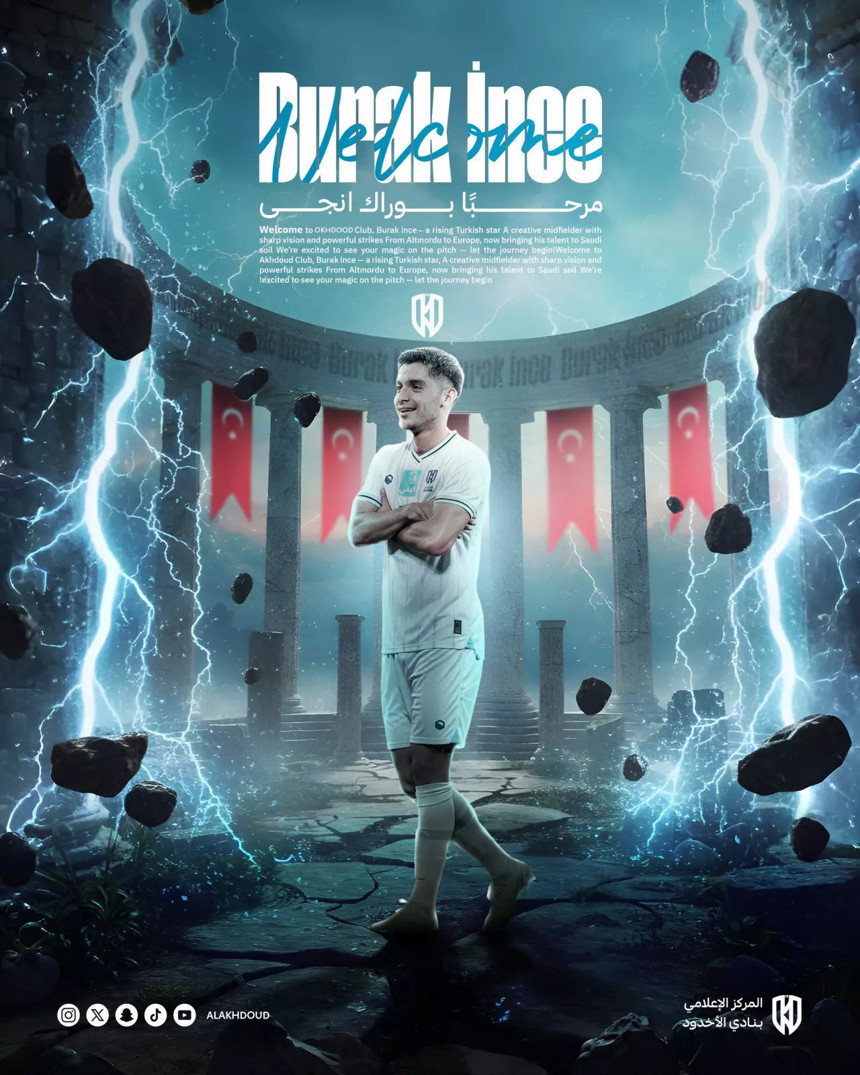 Burak İnce Suudi Arabistan'a gitti: Türk bayrağıyla duyurdular!