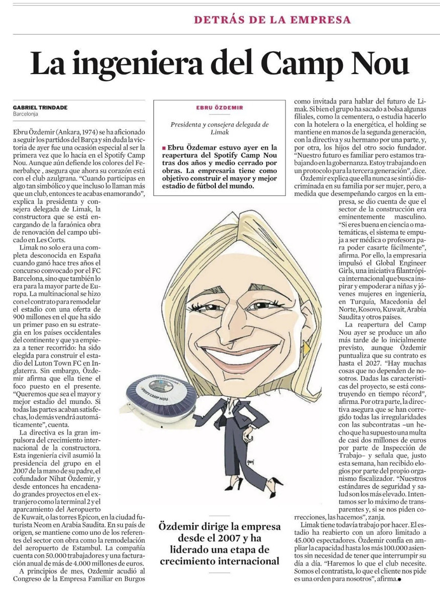 Limak, Barcelona'nın stadyumu Camp Nou ile İspanya’nın gündeminde