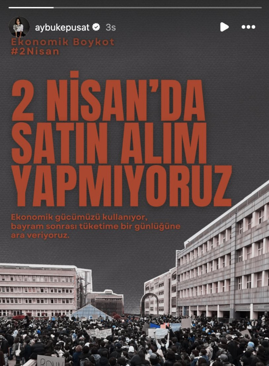 Teşkilat dizisi oyuncusu Aybüke Pusat'tan skandal boykot çağrısı!