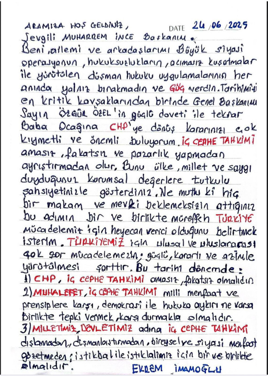 Siyasette bir dönem kapandı, olmayınca geri döndü... Muharrem İnce resmen CHP'li