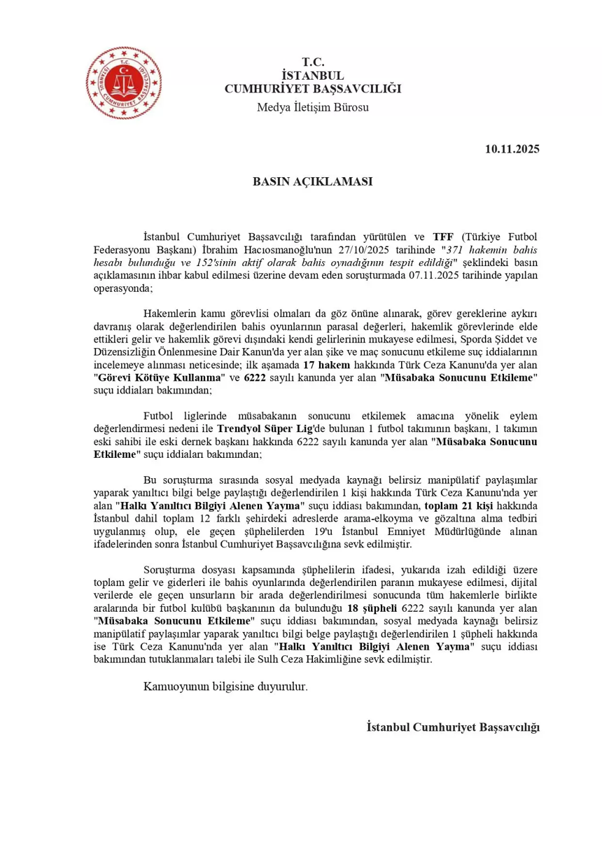 Futbolda bahis operasyonu: 8 kişi tutuklandı! 1 başkan 7 hakem - Resim : 5