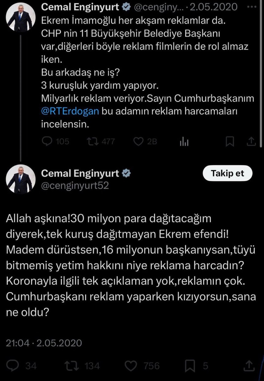 Yolsuzluk soruşturmasında tutuklanan Ekrem İmamoğlu'nu yıllar önce CHP'li Cemal Enginyurt ihbar etmiş