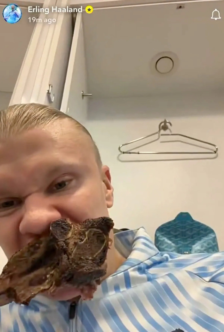 Erling Haaland et yediği anları paylaştı! O anlar viral oldu...