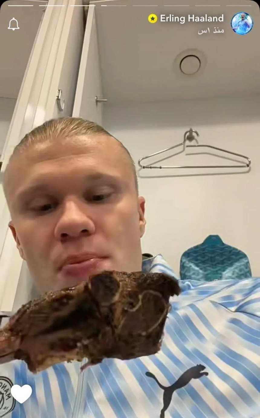Erling Haaland et yediği anları paylaştı! O anlar viral oldu... - Resim : 2