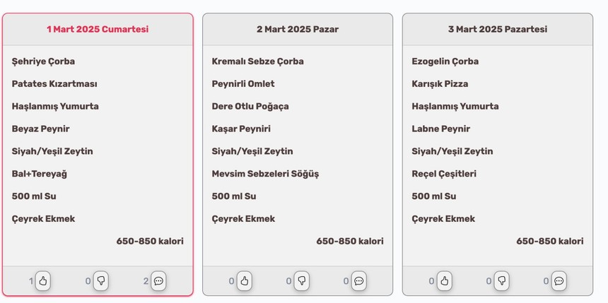 KYK Mart ayı yemek listesi 2025: Hangi gün ne yemek ve kahvaltı var?