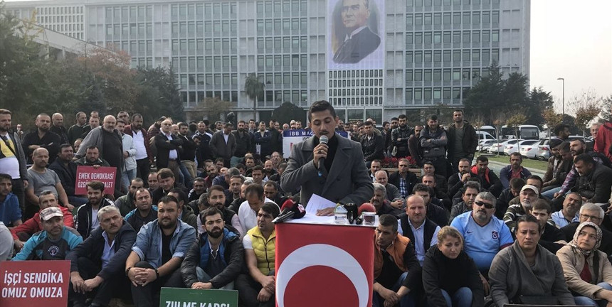 İBB önünde çifte eylem! - Resim : 2