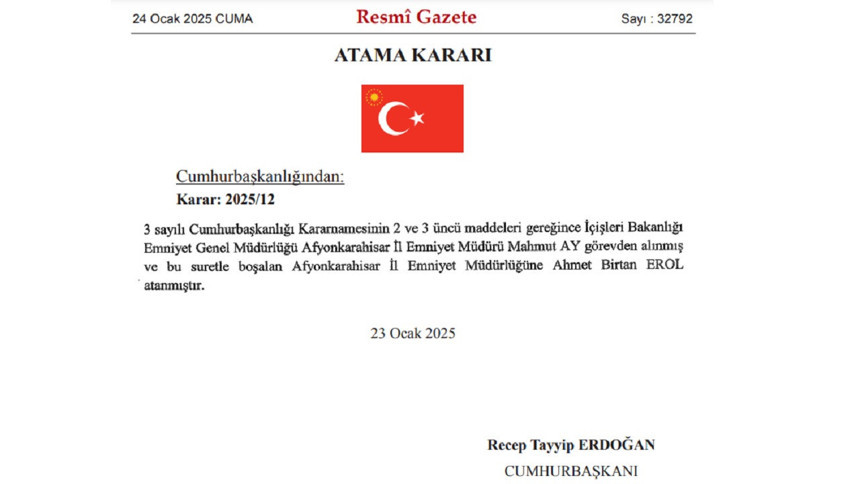 Son dakika! Görevden alma ve atama kararları Resmi Gazete'de...